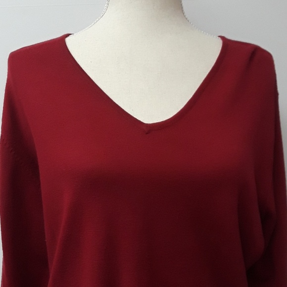 STYLE & CO cranberry XL sweater top - Picture 3 of 5